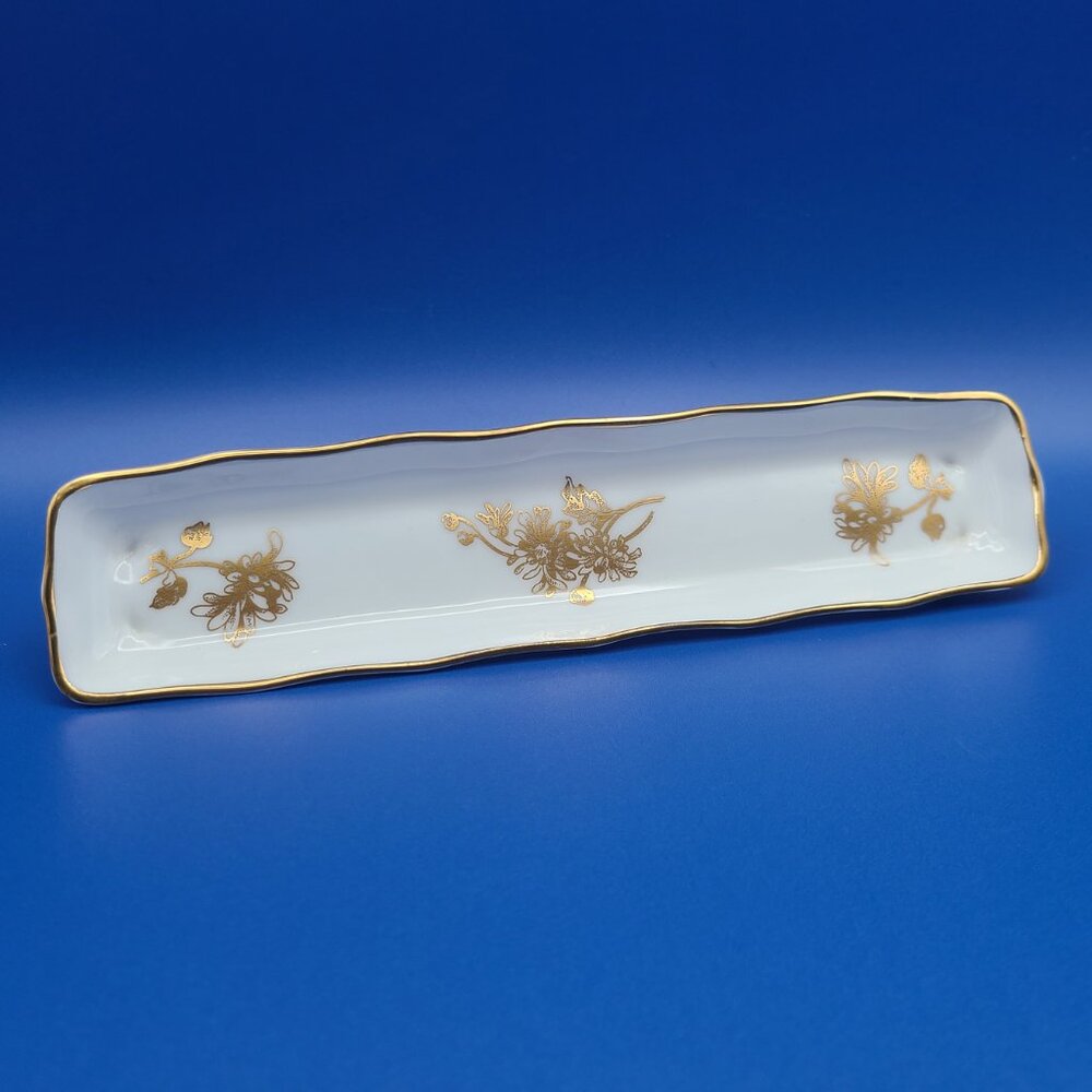 CLEARANCE Vintage Hammersley Bone China Mint Dish Gold Chrysanthemum 1920s-1930s - Picture 3 of 10